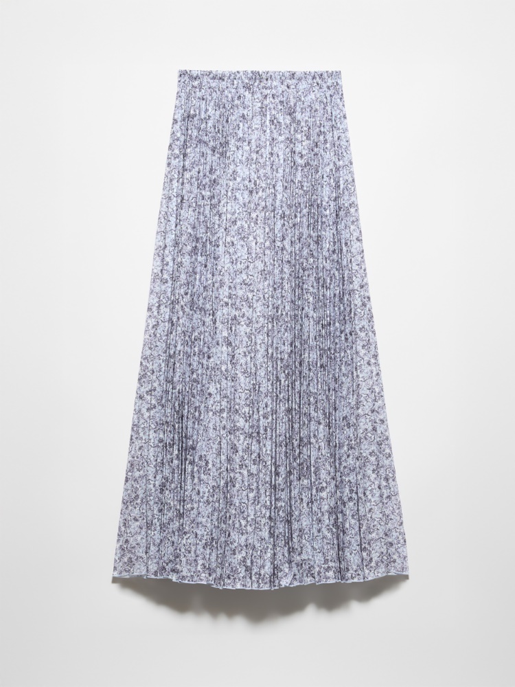 Cotton and linen T-shirt, optical white | MAX&Co. Pleated jersey circle skirt - AUBERGINE - MAX&Co.